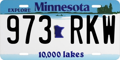 MN license plate 973RKW