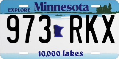 MN license plate 973RKX