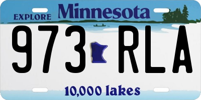 MN license plate 973RLA