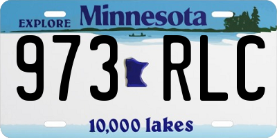 MN license plate 973RLC