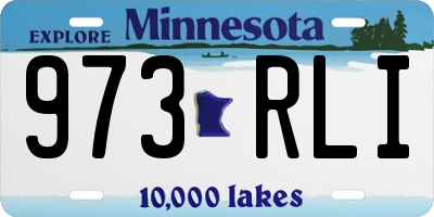 MN license plate 973RLI
