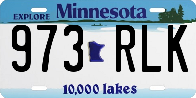 MN license plate 973RLK
