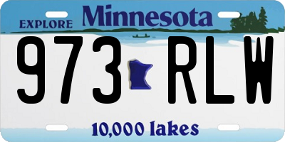 MN license plate 973RLW