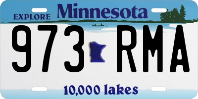 MN license plate 973RMA