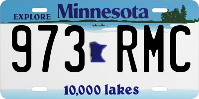 MN license plate 973RMC
