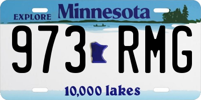 MN license plate 973RMG