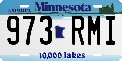 MN license plate 973RMI