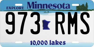 MN license plate 973RMS