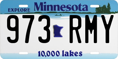 MN license plate 973RMY