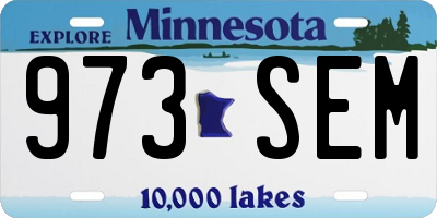 MN license plate 973SEM