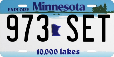 MN license plate 973SET