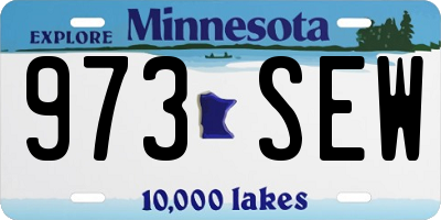 MN license plate 973SEW