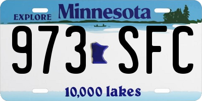 MN license plate 973SFC