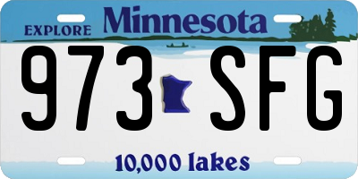 MN license plate 973SFG