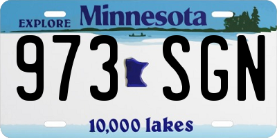 MN license plate 973SGN