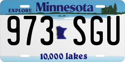 MN license plate 973SGU