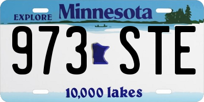 MN license plate 973STE