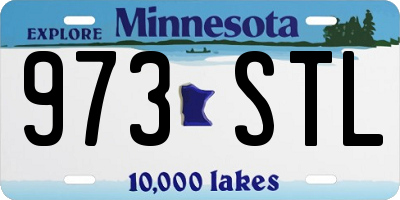 MN license plate 973STL