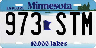 MN license plate 973STM