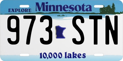 MN license plate 973STN