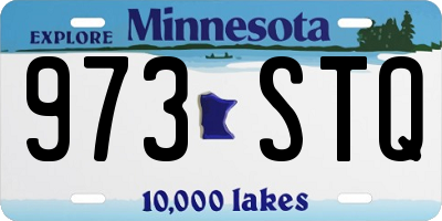 MN license plate 973STQ