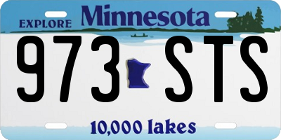 MN license plate 973STS