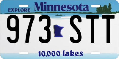 MN license plate 973STT
