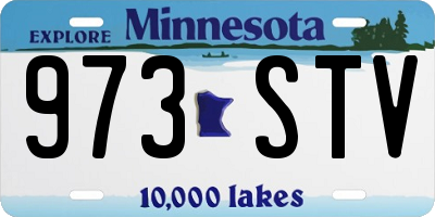 MN license plate 973STV