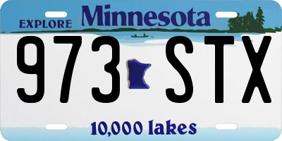 MN license plate 973STX