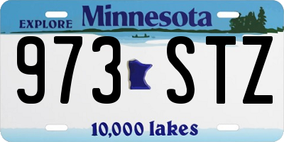 MN license plate 973STZ