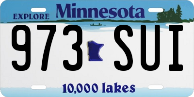 MN license plate 973SUI