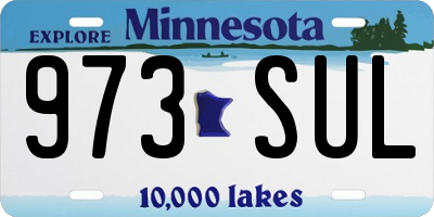 MN license plate 973SUL
