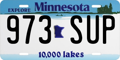MN license plate 973SUP