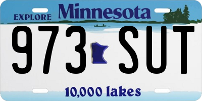 MN license plate 973SUT