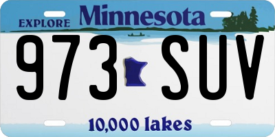 MN license plate 973SUV