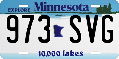 MN license plate 973SVG
