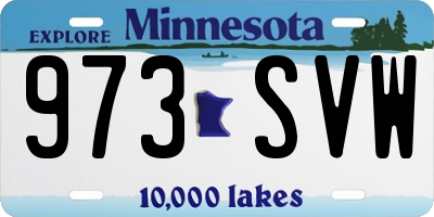 MN license plate 973SVW