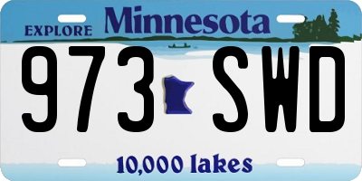 MN license plate 973SWD