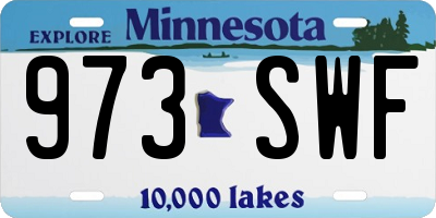 MN license plate 973SWF