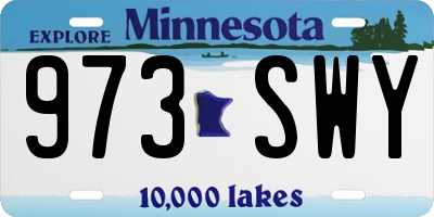 MN license plate 973SWY