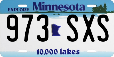 MN license plate 973SXS