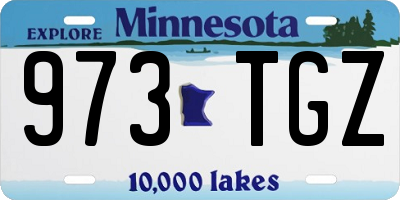 MN license plate 973TGZ