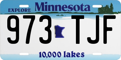 MN license plate 973TJF