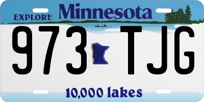 MN license plate 973TJG