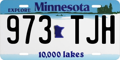 MN license plate 973TJH