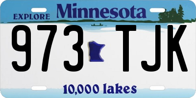 MN license plate 973TJK