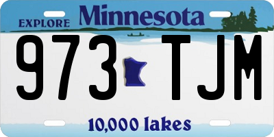MN license plate 973TJM