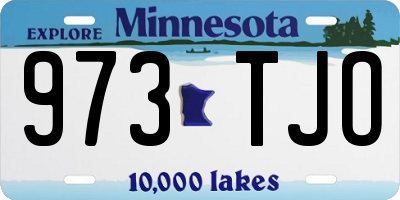 MN license plate 973TJO
