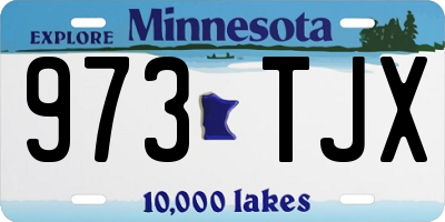 MN license plate 973TJX