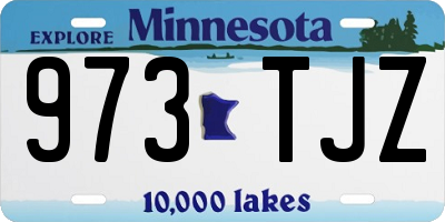 MN license plate 973TJZ